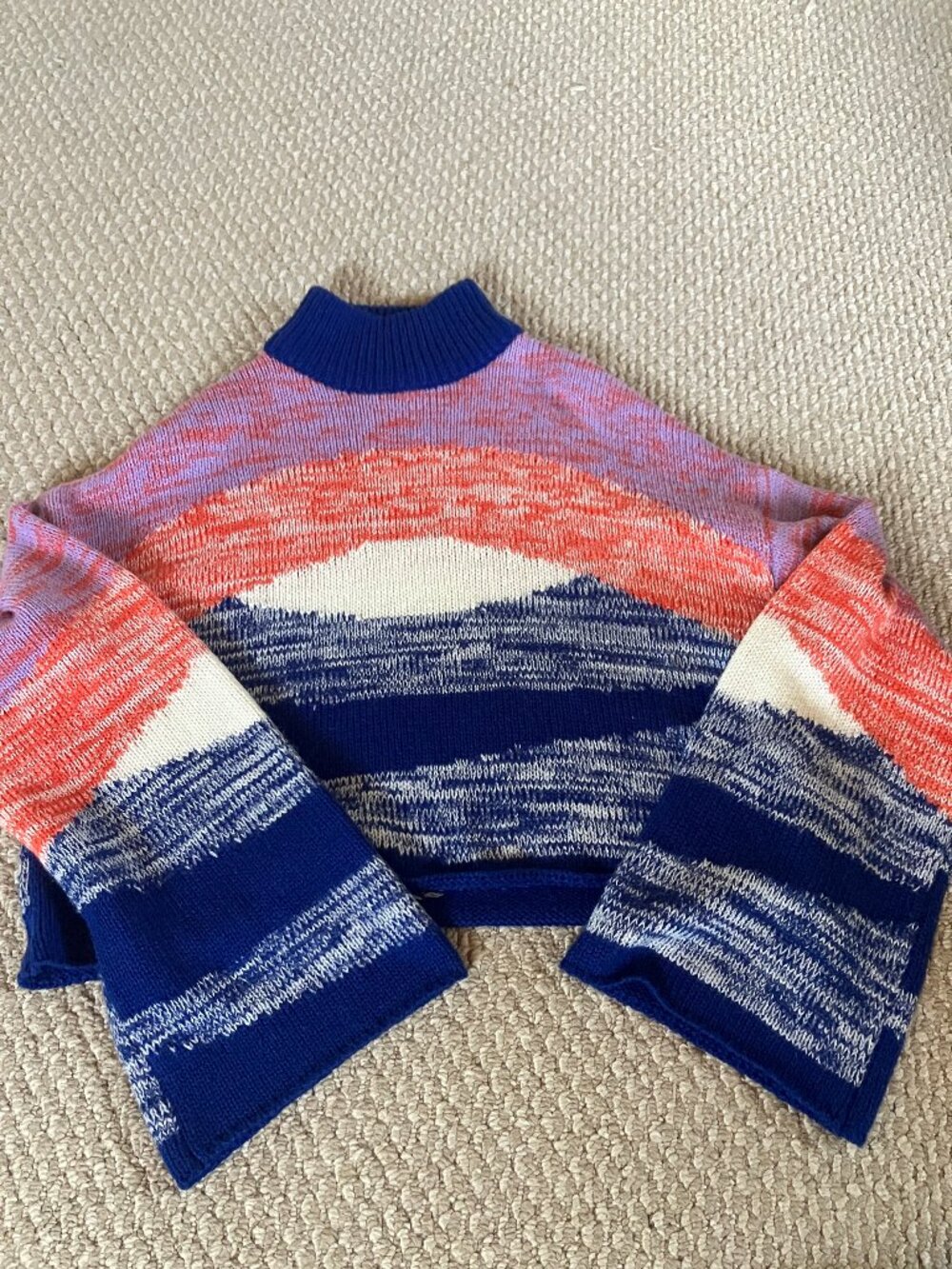 Vero Moda Doris High Neck Sweater (NWOT) Sunset Medium Cropped Oversize